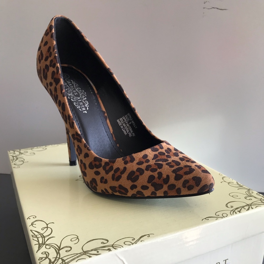 Charles Albert Leopard Print Heels